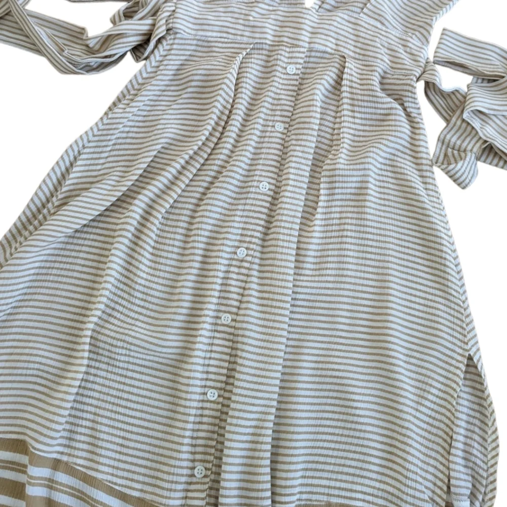 Faithfull the Brand Mustang Midi Dress in Camp Cove Stripe - US 4 - Picture 11 of 13